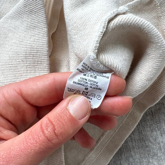 Brandy Melville Cotton Cream Cropped Zip Jacket - Picture 3 of 5